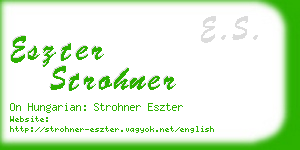 eszter strohner business card